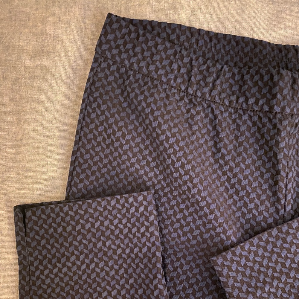 Susan Graver Navy and Black Stretchy Pull-On Pants